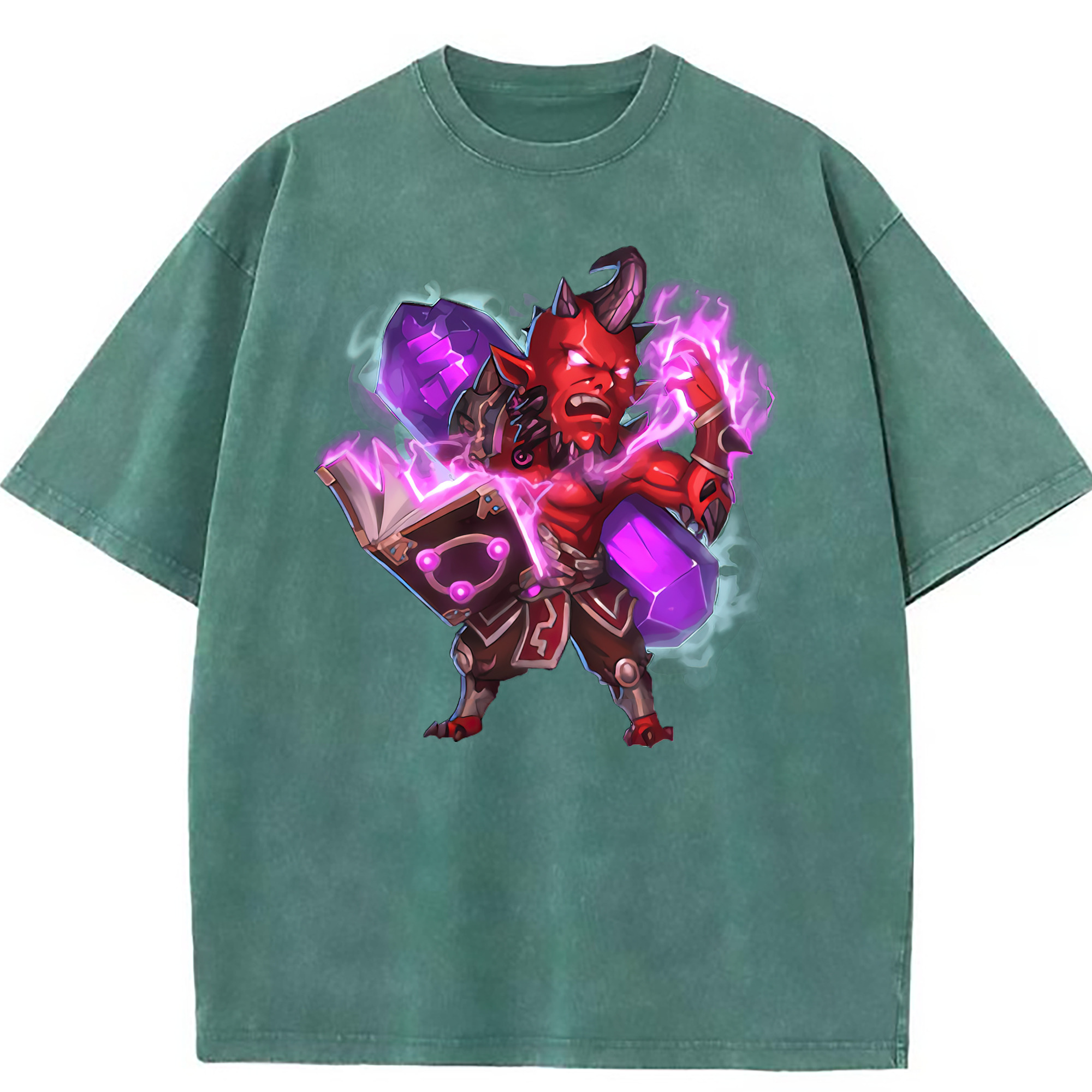 （画像用） リーグ・オブ・レジェンド League of Legends LOL 綿100% ヴィンテージ風 半袖Tシャツ（フロントプリント）